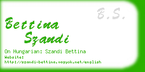 bettina szandi business card